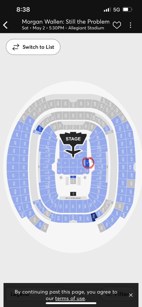 Morgan Wallen- Floor Seats-Las Vegas May 2nd 2026