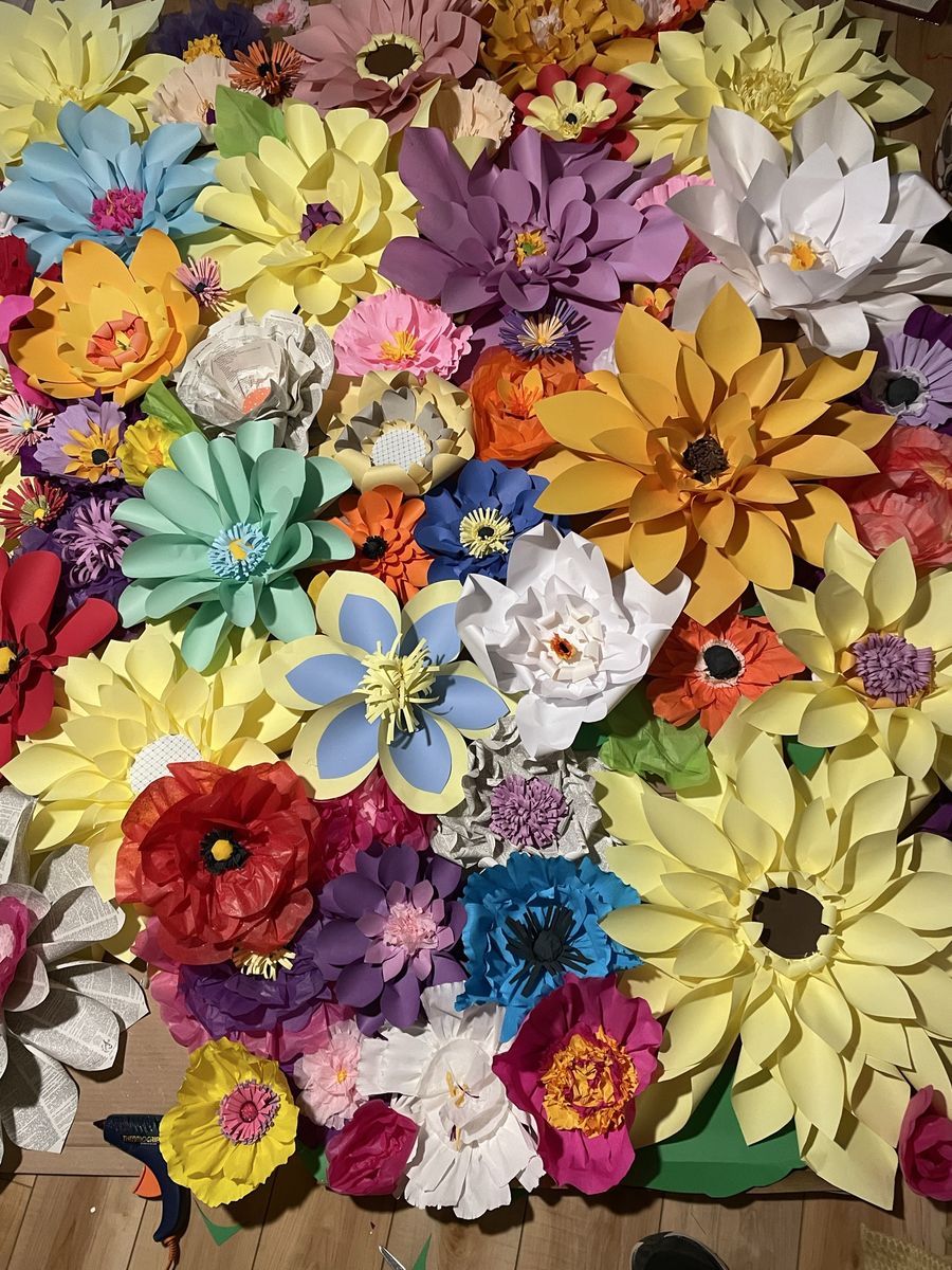 Paper Flower Backdrop for parties or wedding