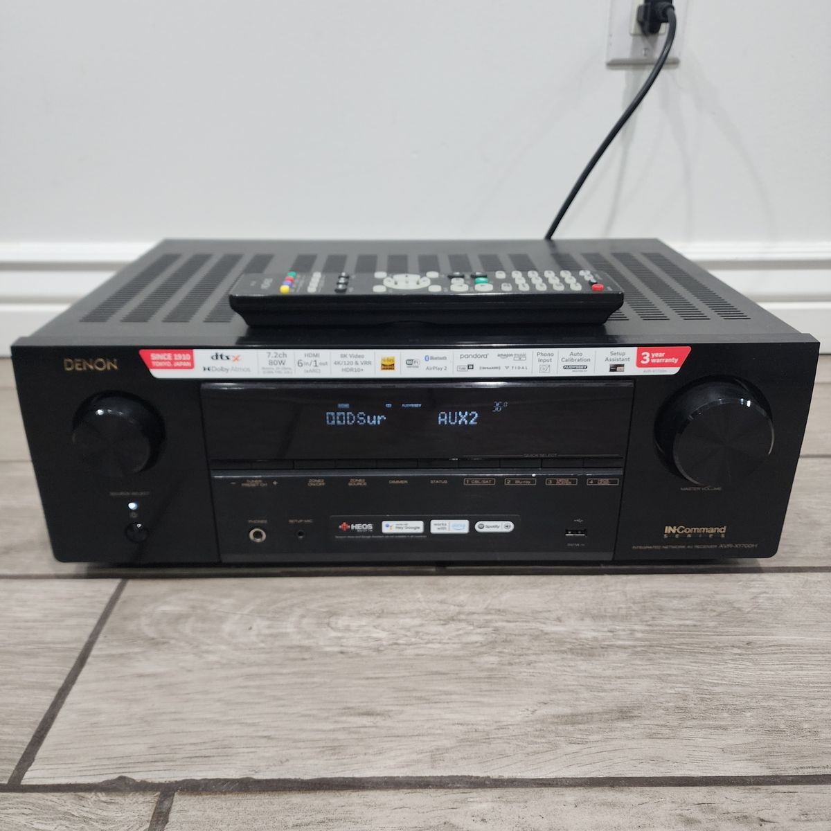 DENON AVR-X1700H 7.2 CHANNEL 8K AV RECEIVER DOLBY ATMOS WORKS GREAT NICE CONDITION! 