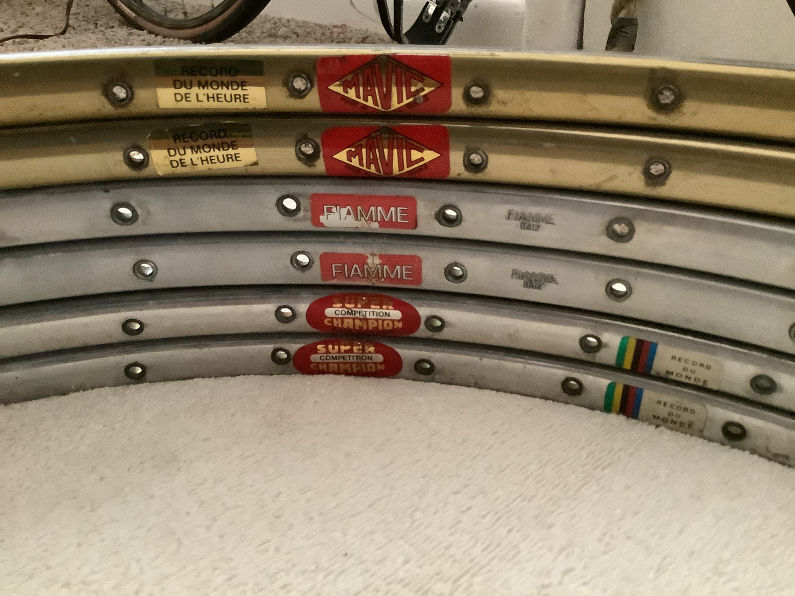 Sew up tubular tire rims