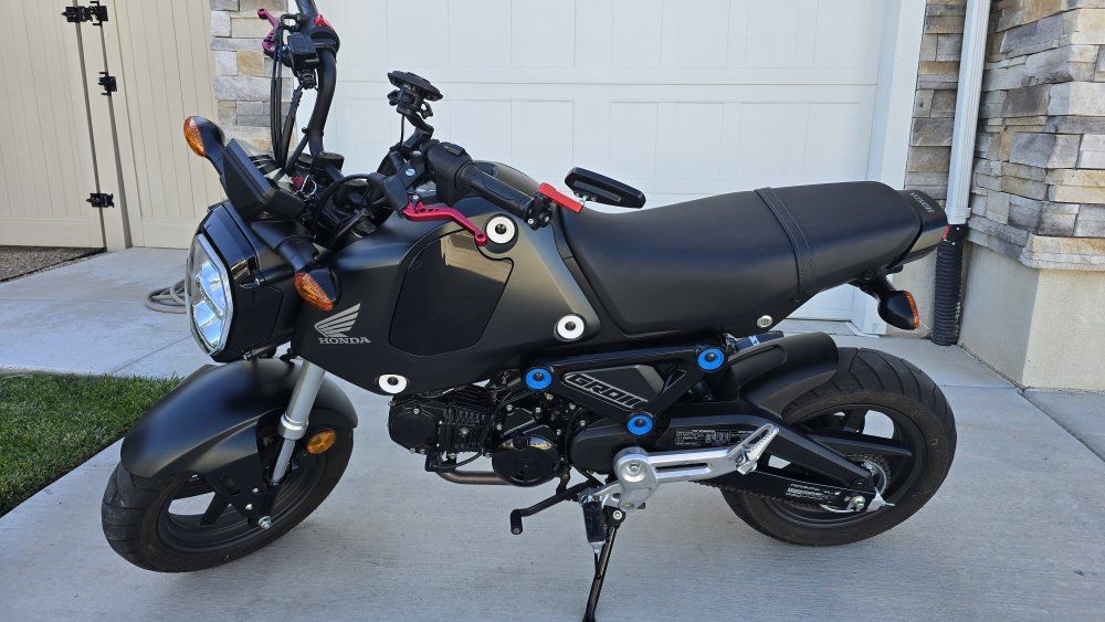 Honda Grom SF 125cc Black Motorcycle - Low Mileage (2,714 miles) with Upgrades