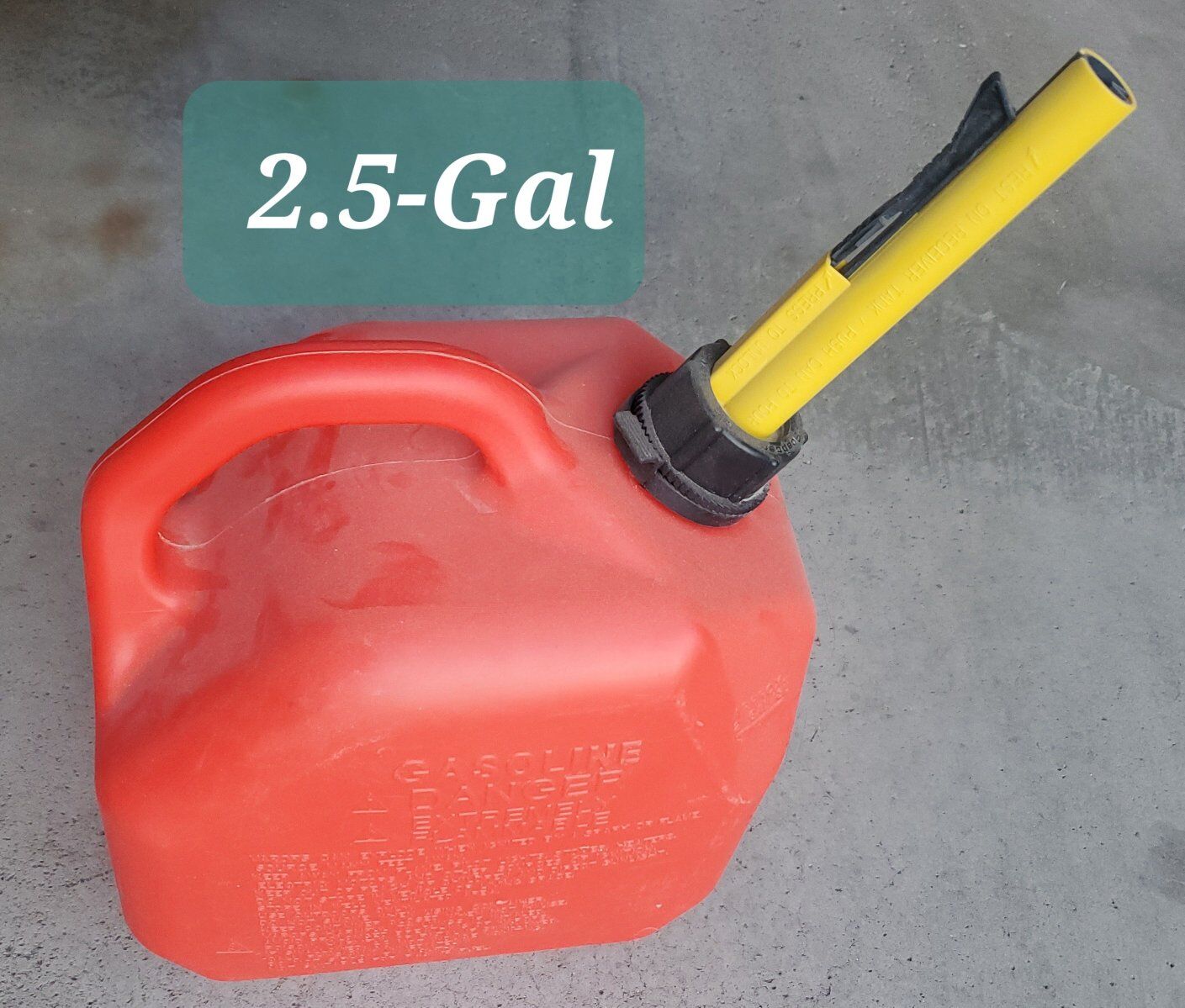 1.25, 2.5, 5-Gal Gas Can, Prices List below: