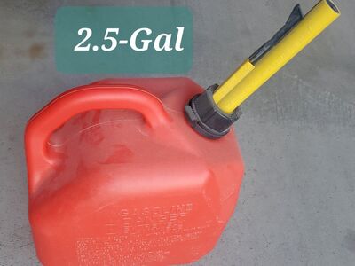 1.25, 2.5, 5-Gal Gas Can, Prices List below: