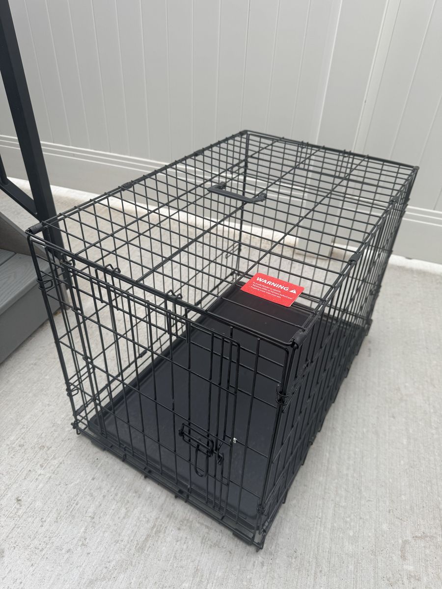 Black Metal Wire Dog Crate Kennel