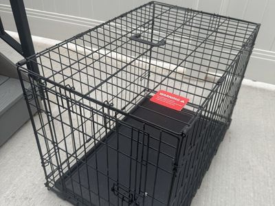 Black Metal Wire Dog Crate Kennel