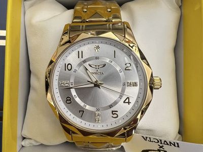 Invicta 41mm Gold Tone Dress Watch New in Box