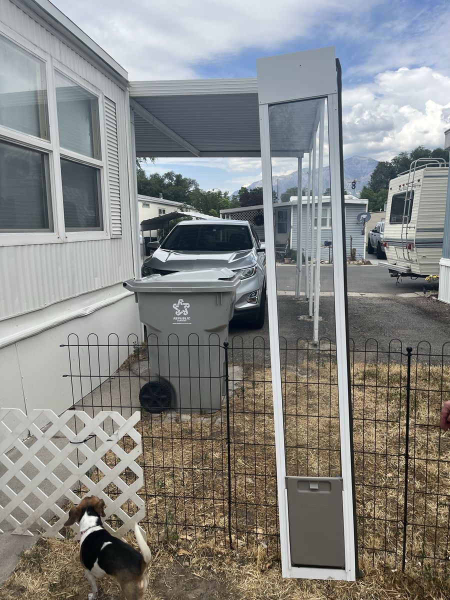 Patio panel pet door