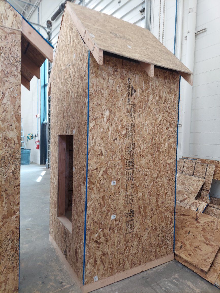 Unfinished shed, playhouse, outdoor storage, structure