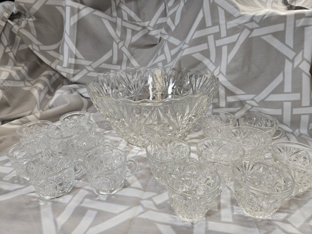 vintage antique punch bowl party rental 15 cups