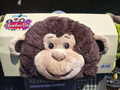 2 Monkey Slumber Bags with Plush Pillow – Hugfun