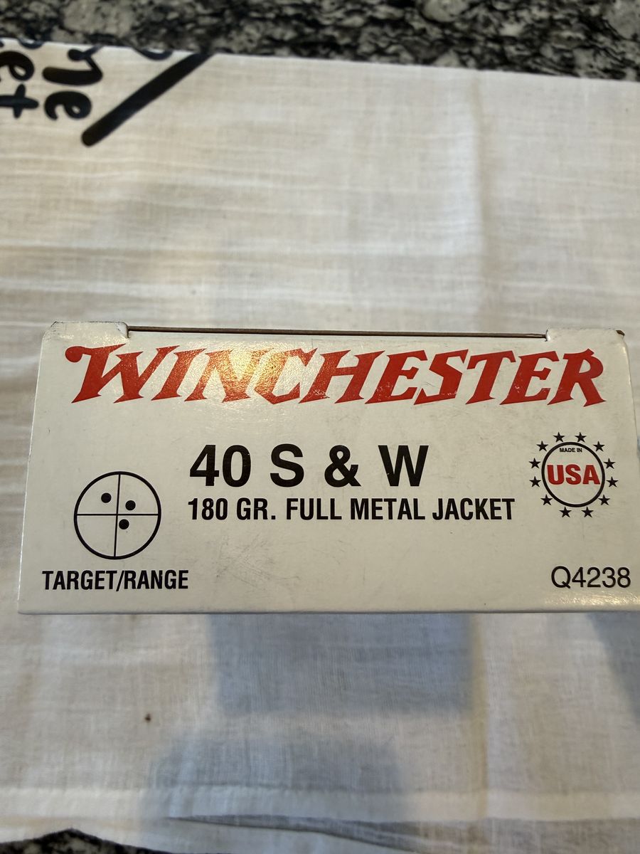 Winchester 40 S&W 165 & 180 GR. FMJ 850 Rounds