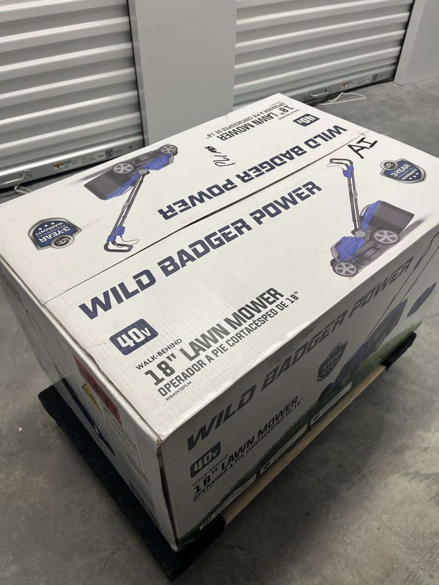 Wild Badger Power 40V 18" Cordless Brushless Walk-Behind Lawn Mower