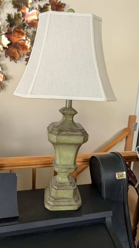 Green side table lamp