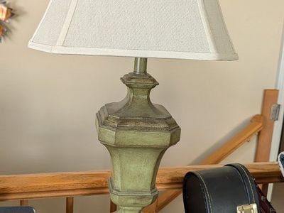 Green side table lamp