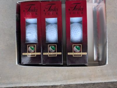 Toski Tour Double Titanium Golf Balls - 9-Pack, Titanium Mix Resistant Cover, High Energy Core Brand new in boxes