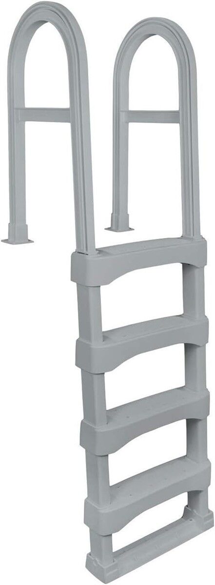 Vinyl Works Above Ground Pool Deck Ladder, Gray