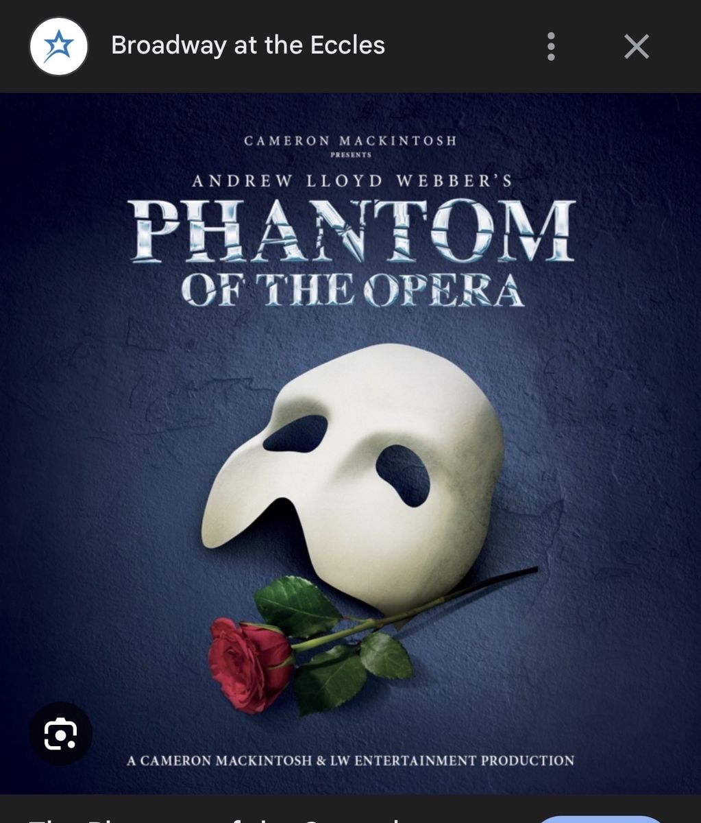 Phantom Of The Opera Thursday 4/9 at 7pm