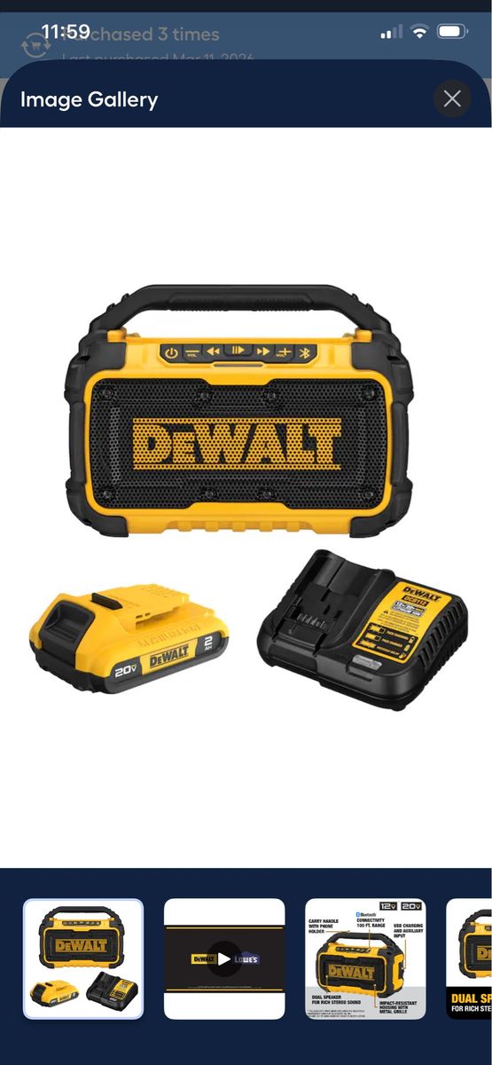 New Dewalt Indoor/Outdoor Portable Speaker