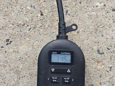 GE Outdoor Mechanical Timer with Countdown Feature - Black, Weatherproof for Lights/Appliances