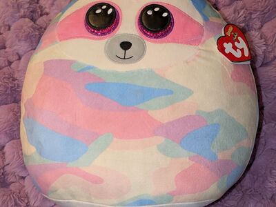 14" ty Squish a boo Cooper the Sloth NWT