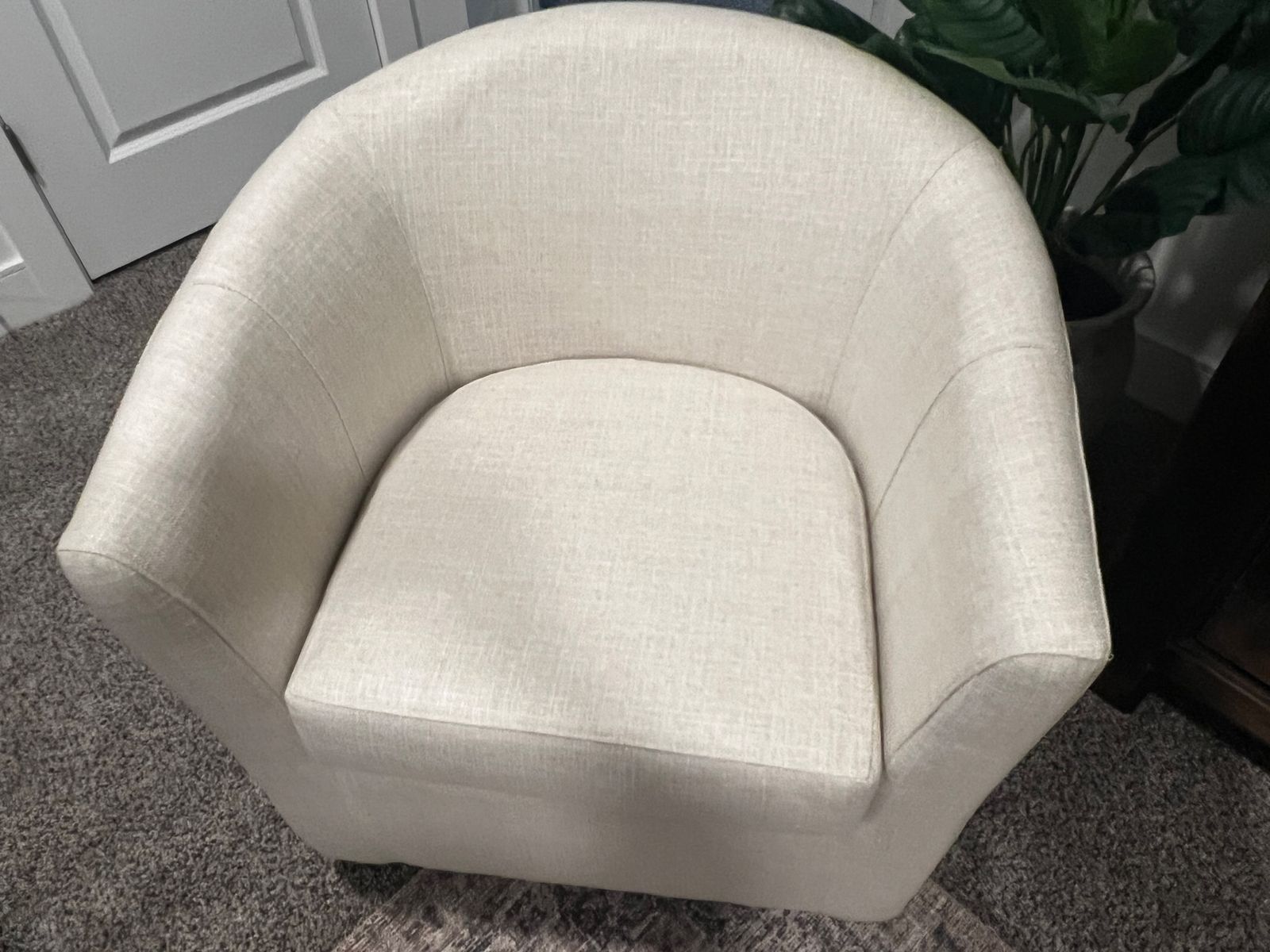 Pottery Barn Swivel Armchairs in Oatmeal Fabric - Set of 3 or Individual