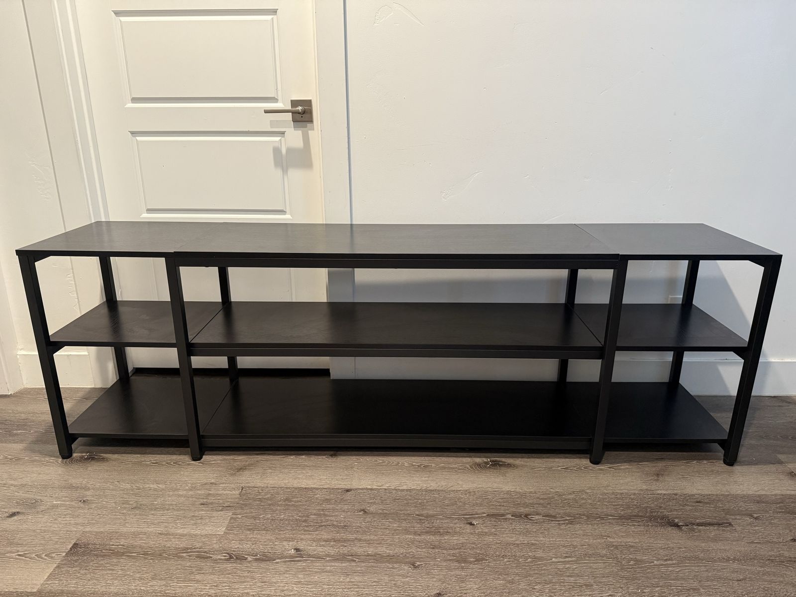 Brand New Large Industrial Black TV Entertainment Stand