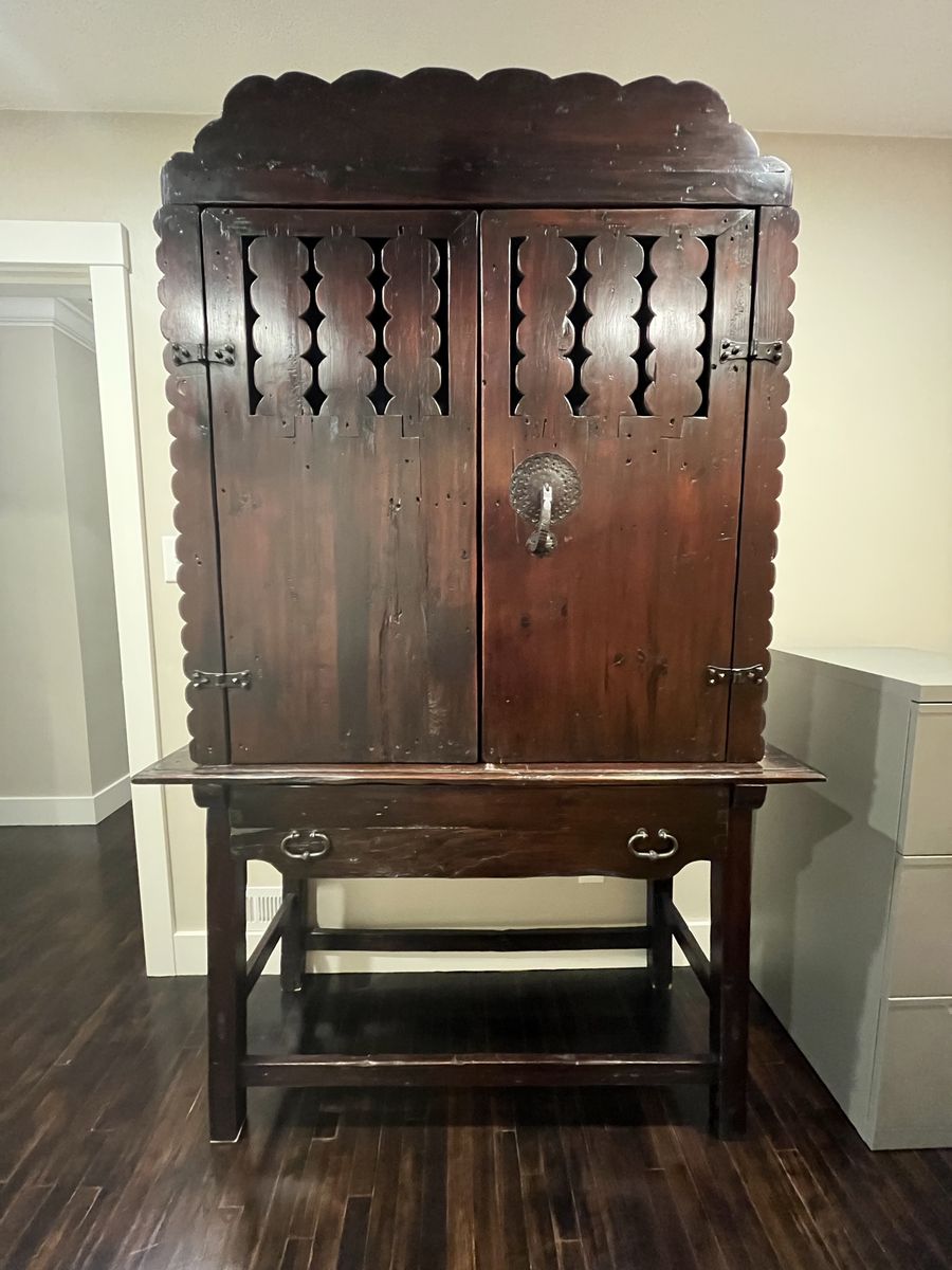 Antique Reclaimed Wood TV Hutch