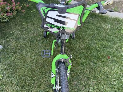 Next Surge Race Team 16-Inch Kids BMX Bike with Training Wheels - Green/Black