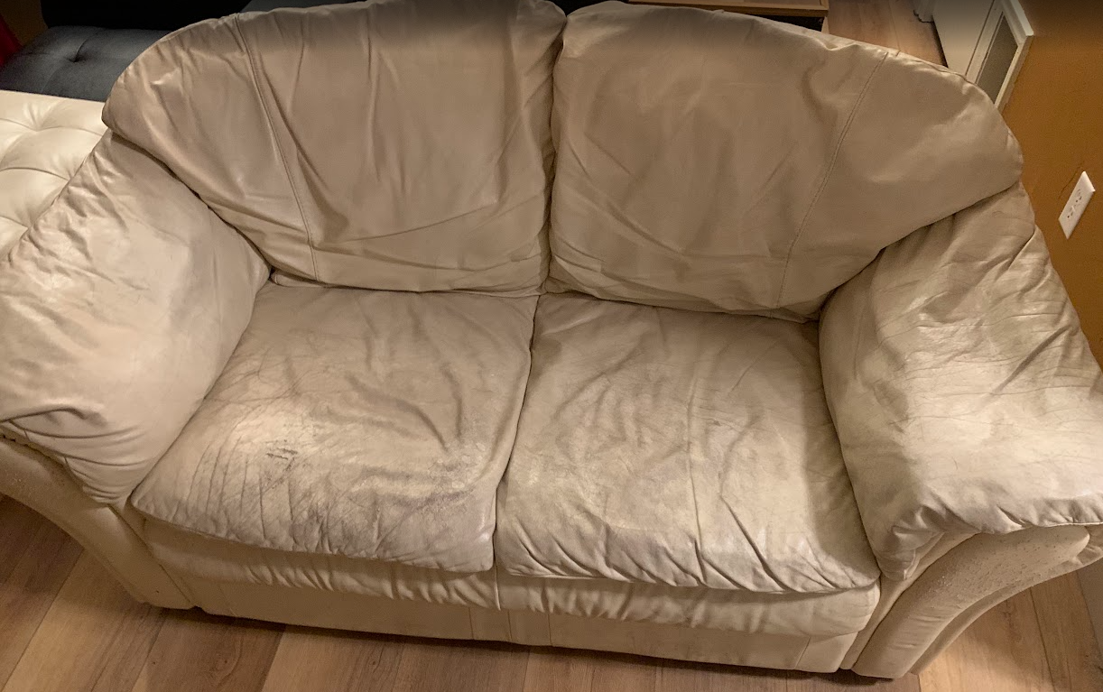 Free Leather Loveseat.