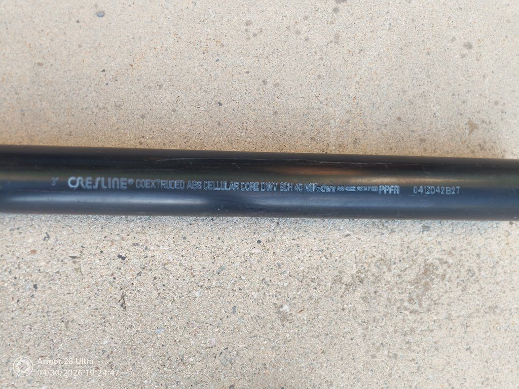 18ft ABS Pipe 3in