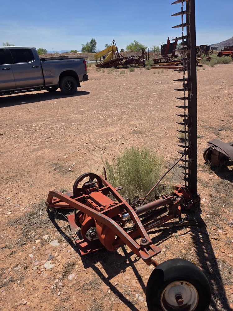 Vintage International Harvester Sickle Bar Mower Tractor Attachment.