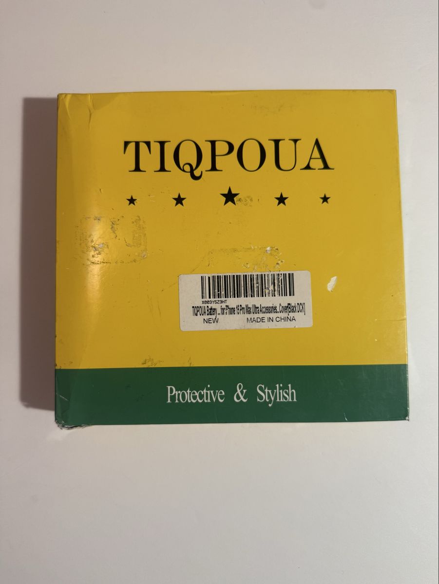 TIQPOUA Battery Case for iPhone 15 Pro Max - Black (New)