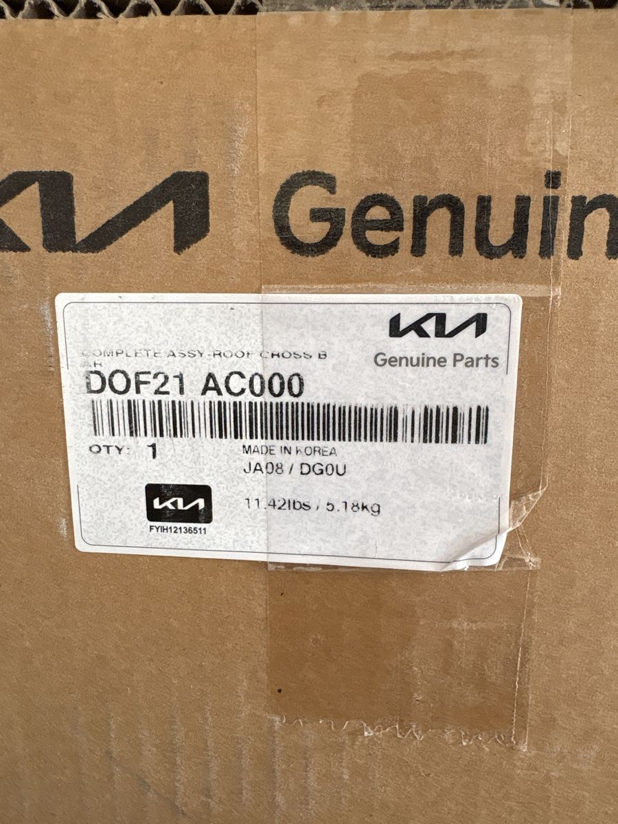 Genuine Kia DOF21 AC000 Complete Roof Crossbar Assembly - New