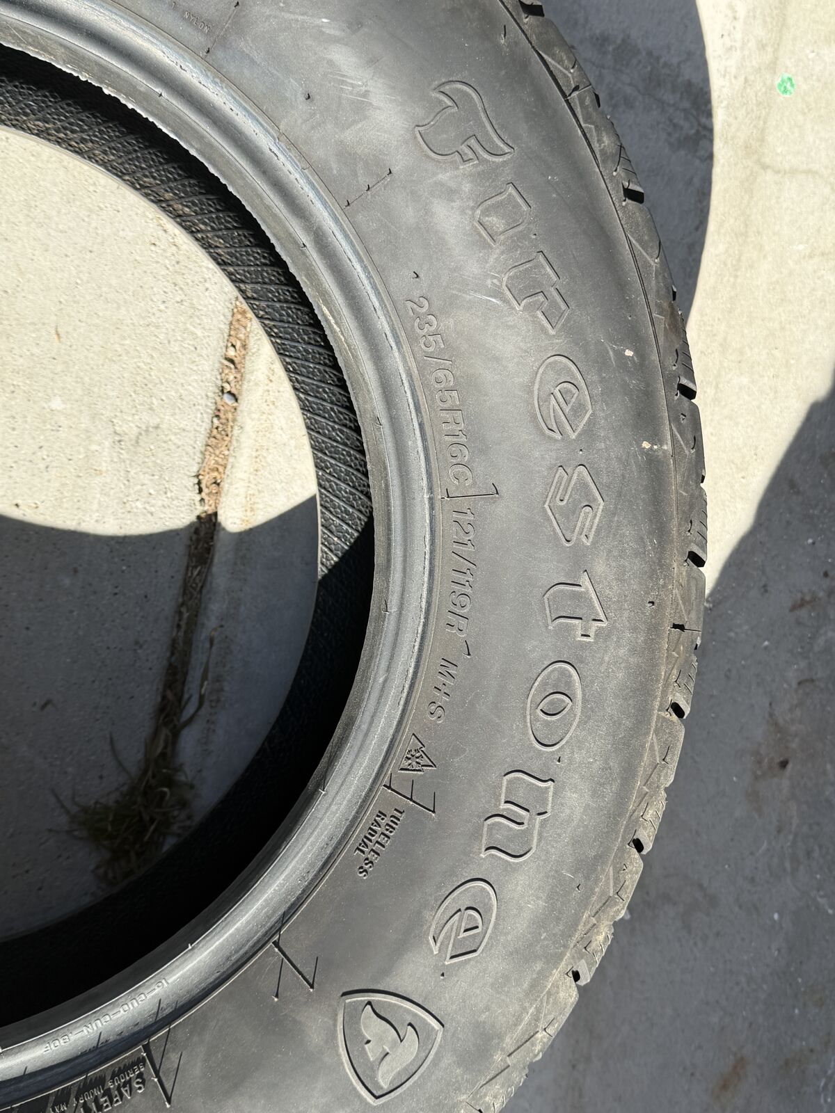 4  235/65R16C  Firestone  Winterforce Tires For Sale