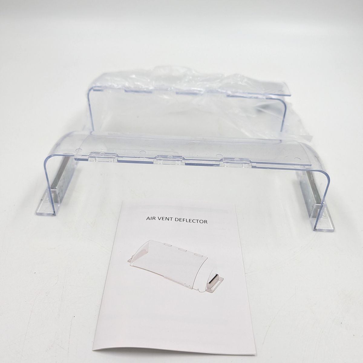 Air Vent Deflector 12 Inch 2 Pack Clear Plastic