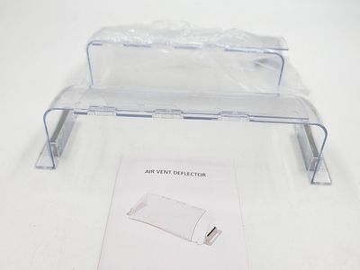 Air Vent Deflector 12 Inch 2 Pack Clear Plastic