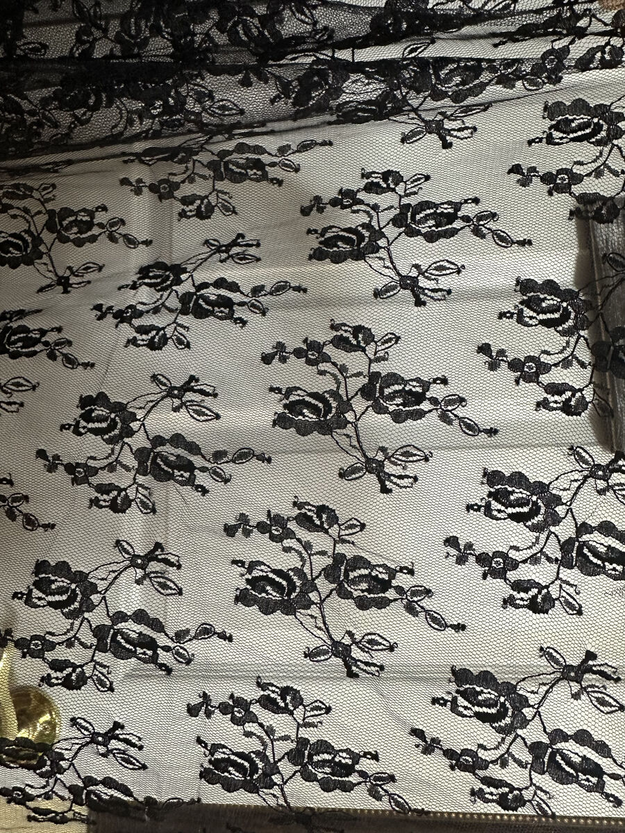 1 1/2 yd Black Lace