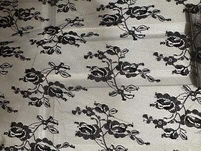 1 1/2 yd Black Lace