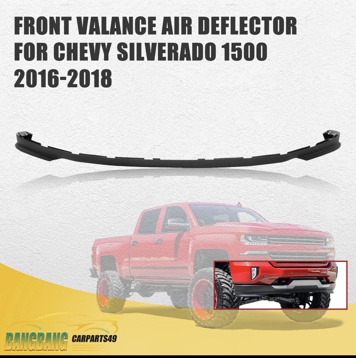 Front Valance Air Deflector for Chevy Silverado 1500 (2016-2018) - Enhance Aerodynamics