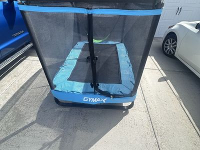 Kids Trampoline with Safety Net – 75” x 49”