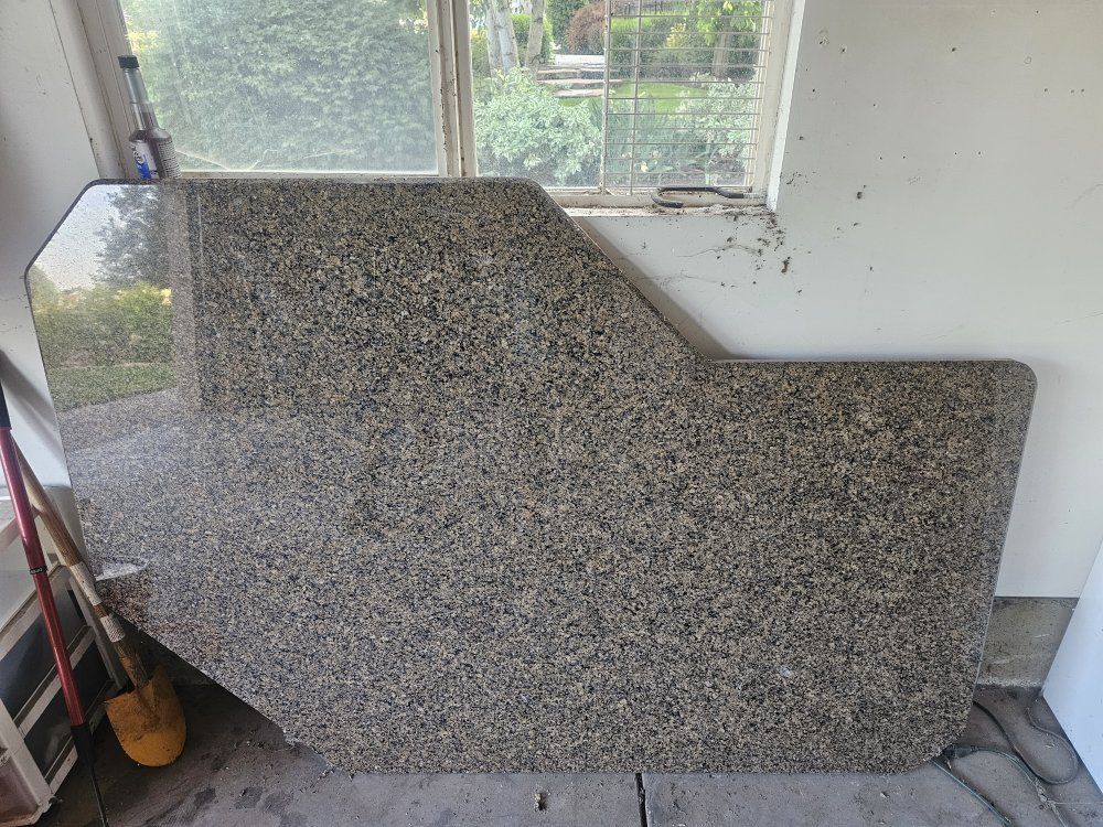 Granite Kitchen Countertop Section - Speckled Gray/Brown Finish