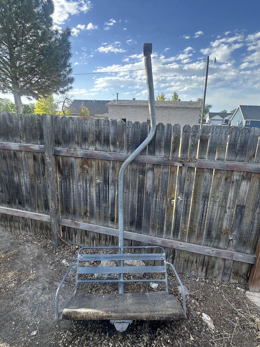 Old ski lift chair