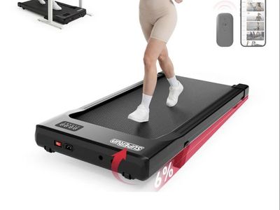 SUPERun BA09 Under Desk Walking Pad Treadmill - Compact Incline Home Office Fitness Walking Machine