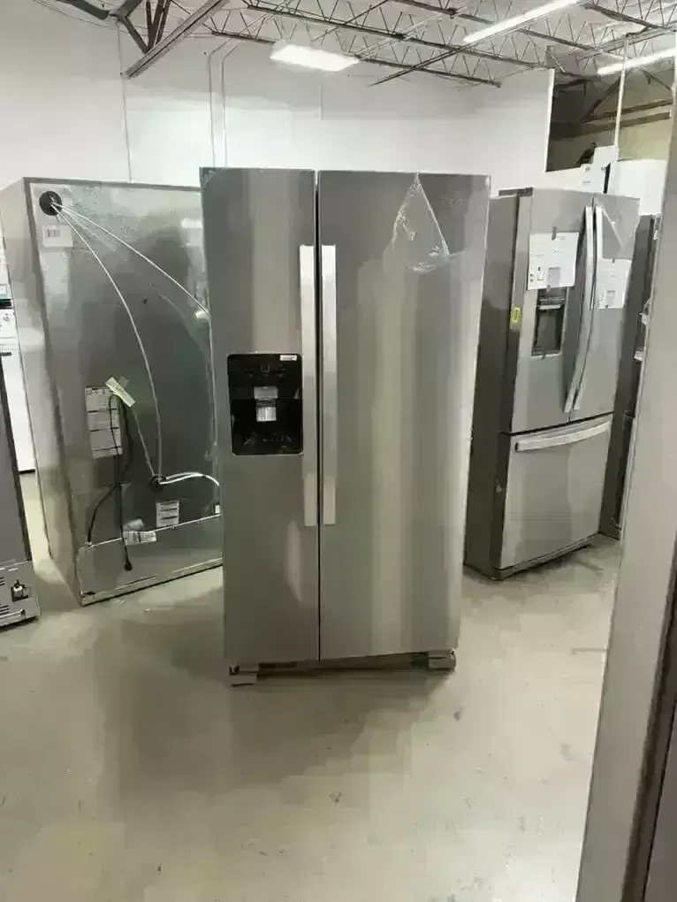 NEW WHIRLPOOL 33 INCH WIDE STAINLESS SIDE BY SIDE