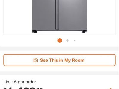 New scratch and dent Samsung 22 cu. ft. Counter Depth Side by Side Refrigerator