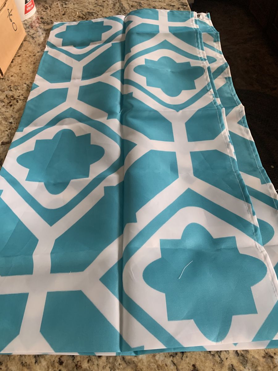 Teal 37x72 inch shower curtain,  Brand New