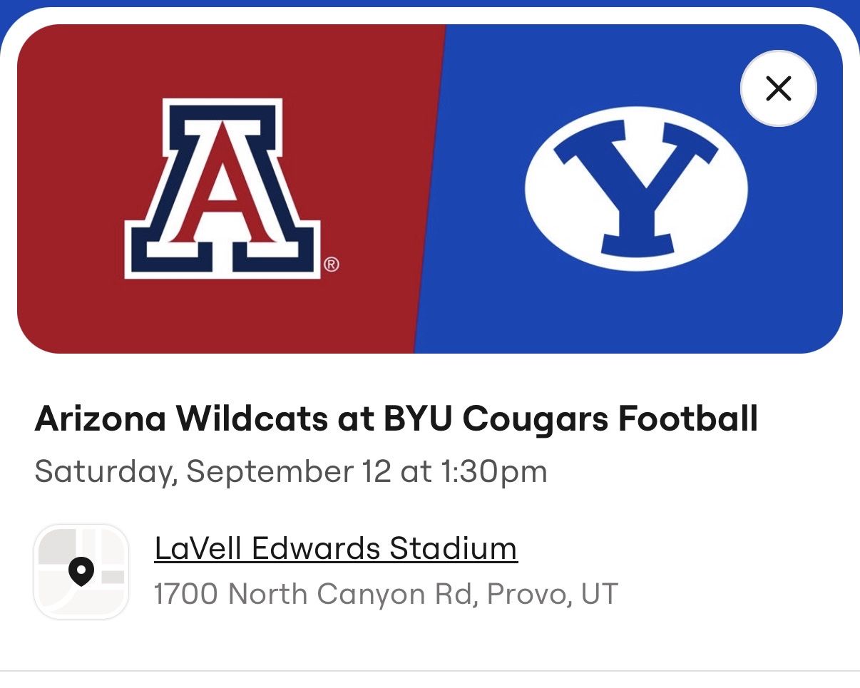 BYU vs Arizona Football Tickets