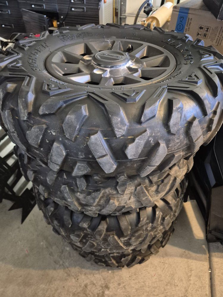 Maxxis Bighorn Radial ATV UTV Tires with Polaris RZR Wheels - Set of 4 (Used, Good Condition)