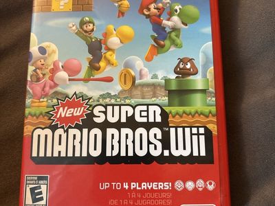 New Super Mario Bros. Wii Video Game - Nintendo Wii (Red Case)