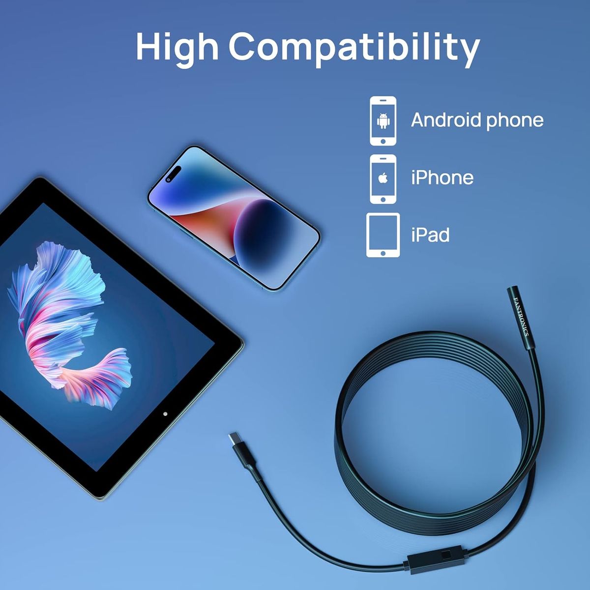 Fantronics USB C Borescope Inspection Camera